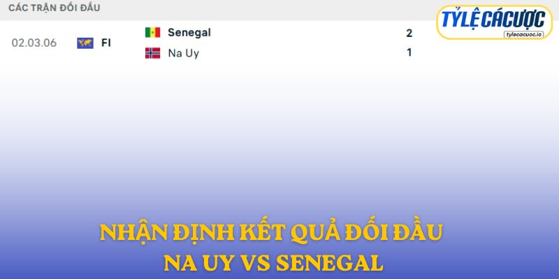 Nhận định kết quả đối đầu Na Uy vs Senegal
